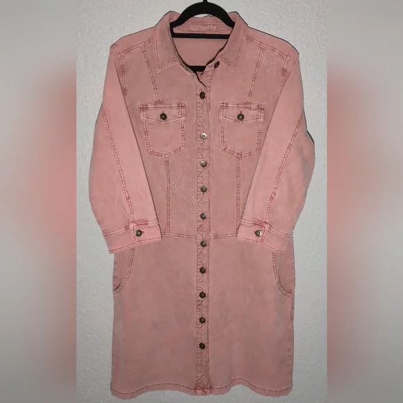 Prana Merrigan Dress - Champagne Corduroy - Size L - Picture 1 of 8